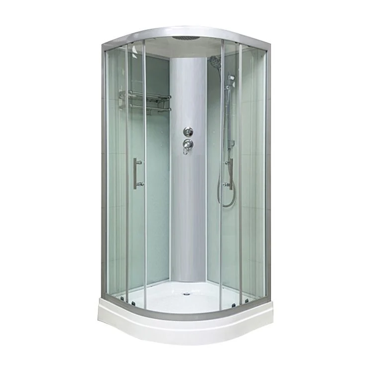 Contemporary Round Shower Stall Lijnpatroon Framed Shower Stall Ceiling 35