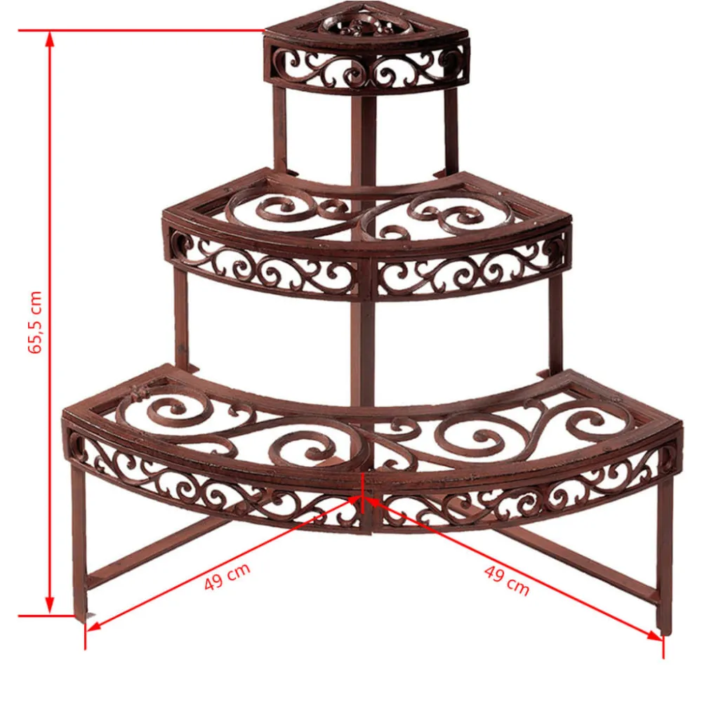 Esschert Design kwartronde etagère BPH32