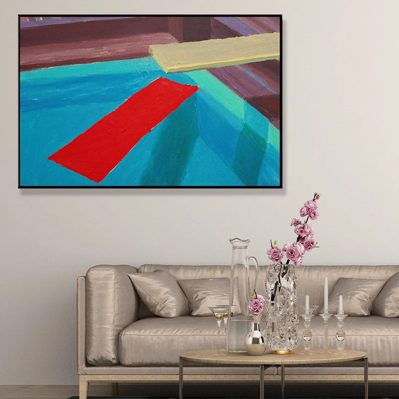 Getextureerd duikplatform wanddecoratie doek hedendaagse stijl schilderij voor woonkamer