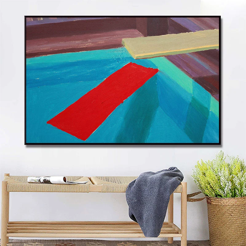 Getextureerd duikplatform wanddecoratie doek hedendaagse stijl schilderij voor woonkamer