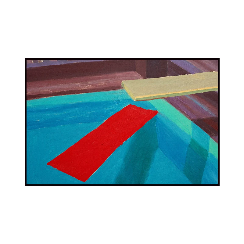 Getextureerd duikplatform wanddecoratie doek hedendaagse stijl schilderij voor woonkamer