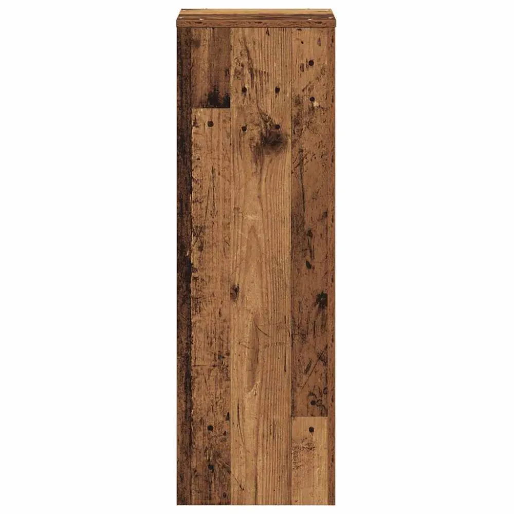 Plantenstandaard 33x33x100 cm bewerkt hout antiek houtkleurig