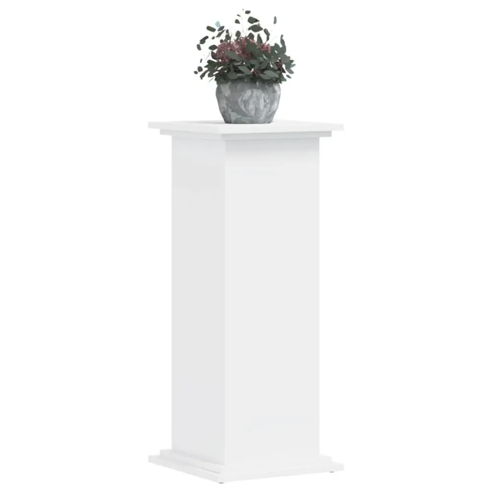 Plantenstandaard 33x33x80 cm bewerkt hout wit