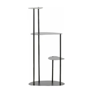 Plantenstandaard van ijzer - 47.5 x 27 x 100 - Zwart - FONDA