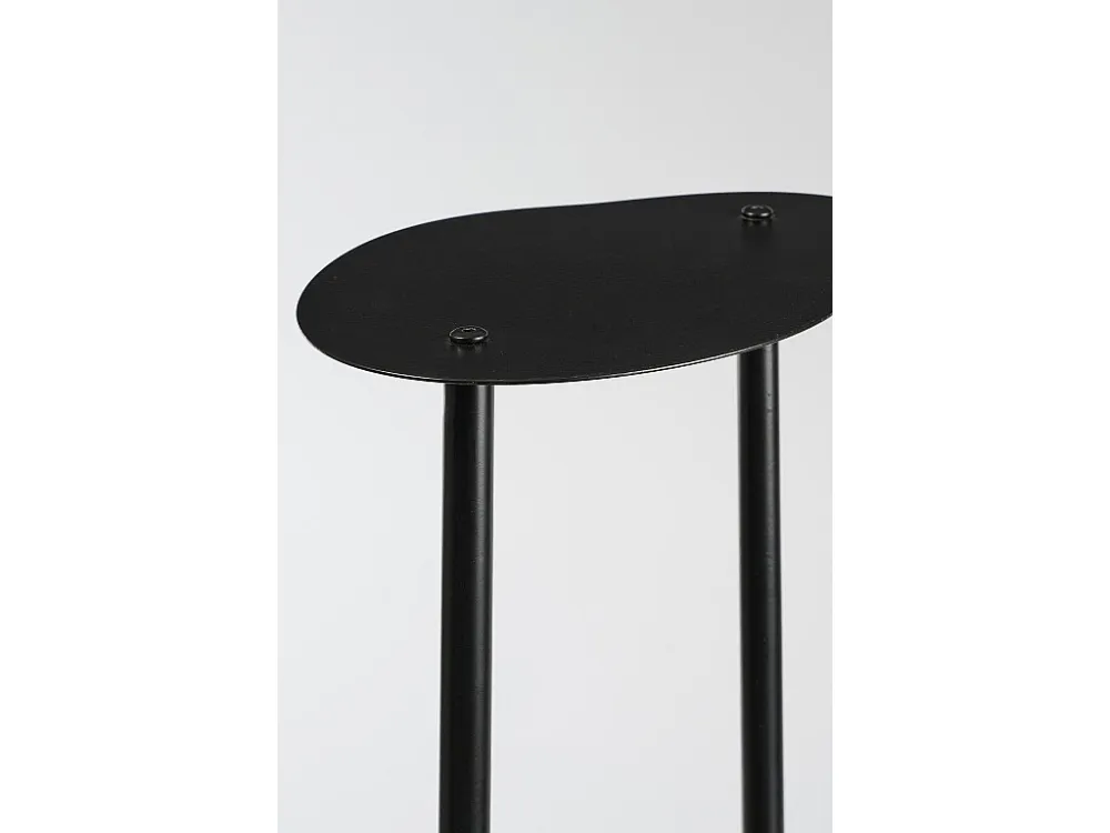 Plantenstandaard van ijzer - 47.5 x 27 x 100 - Zwart - FONDA
