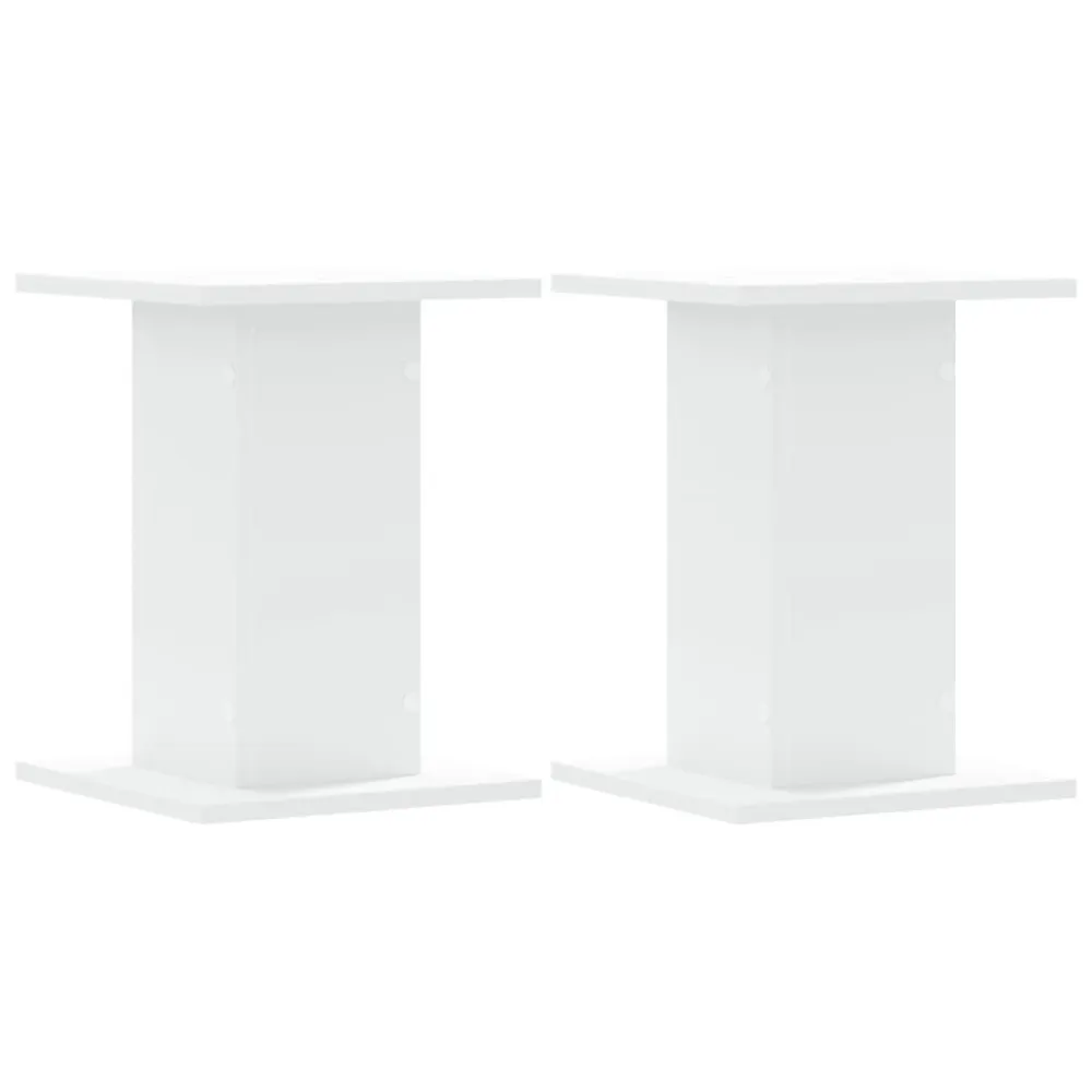 Plantenstandaards 2 st 30x30x40 cm bewerkt hout wit