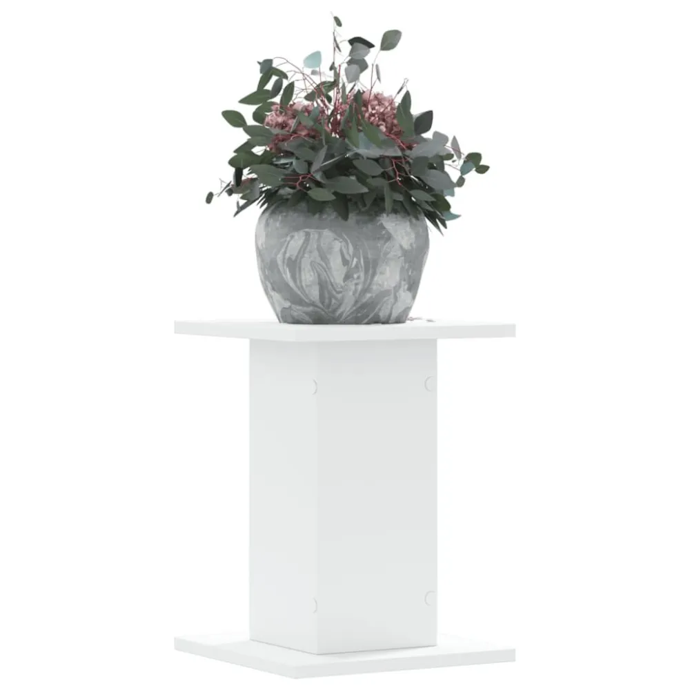 Plantenstandaards 2 st 30x30x40 cm bewerkt hout wit