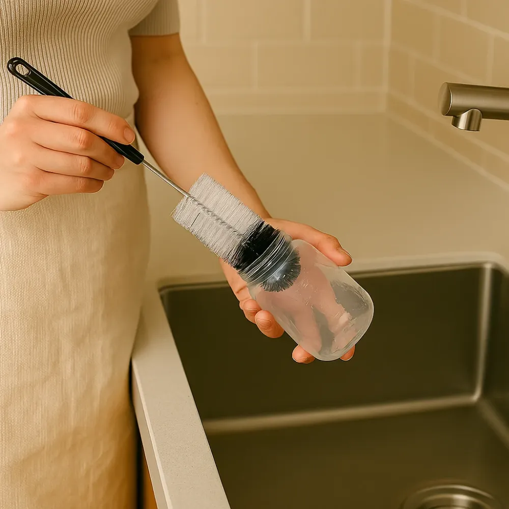 Flessenborstel Set 5-delig – Flessenreiniger voor Babyfles, Thermosfles, Waterfles en Karaffen – Lange Flessenborstels – M...
