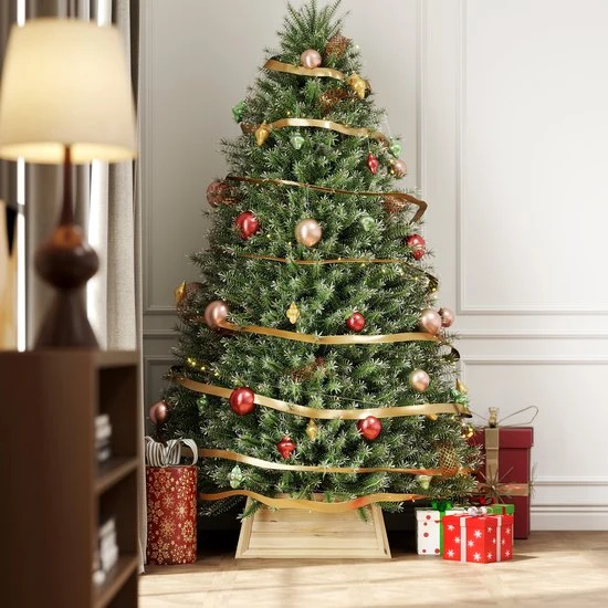 4goodz Kerstboomrok 65 x 65 cm - Kerstboommand van vurenhout - Bruin