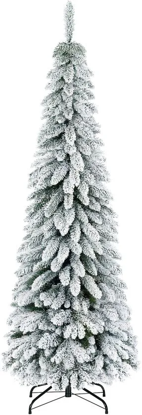 4goodz Kunstkerstboom Smal met Sneeuw - 180 cm - Ø74 cm