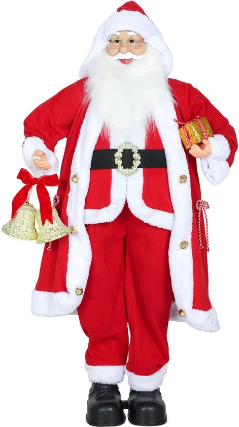 Bewegende Kerstman op Batterijen 115 cm - Geluidsactivering