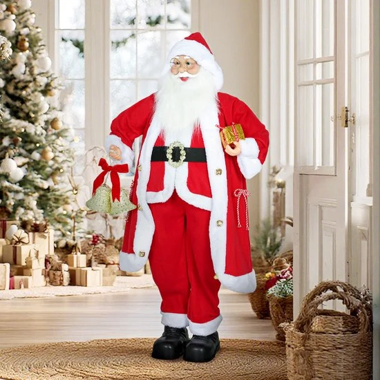Bewegende Kerstman op Batterijen 115 cm - Geluidsactivering