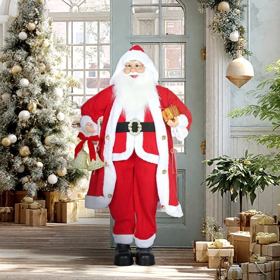 Bewegende Kerstman op Batterijen 115 cm - Geluidsactivering
