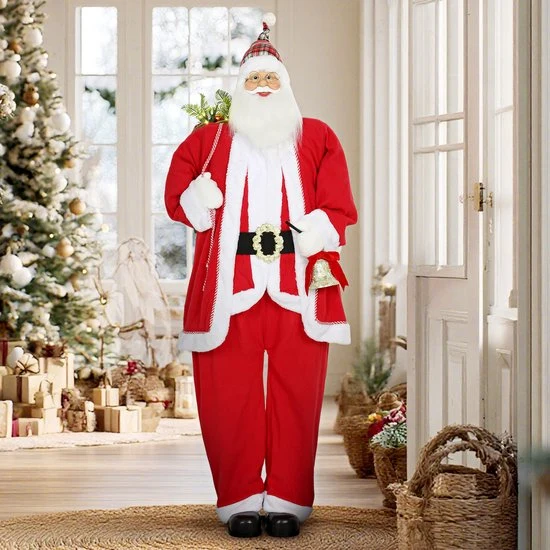 Bewegende Kerstman op Batterijen 160 cm - Geluidsactivering
