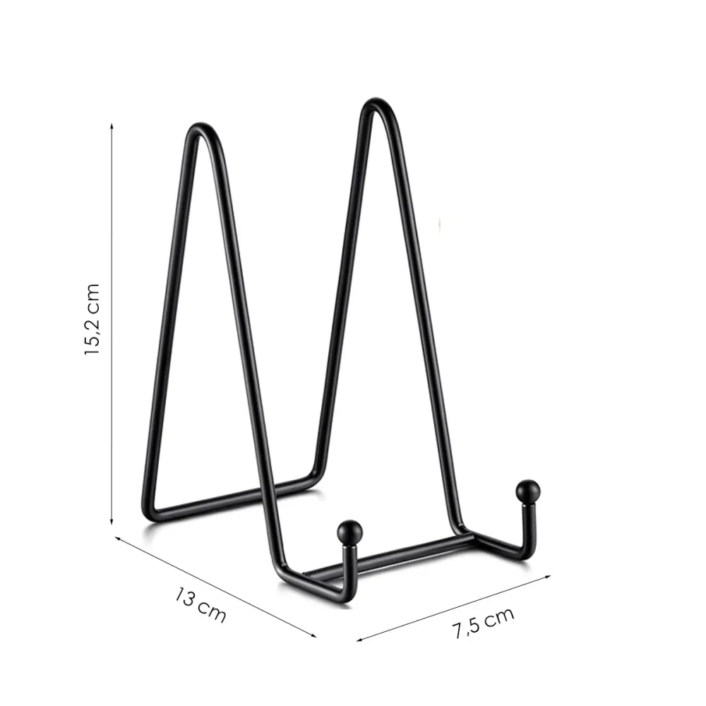 Bordenstandaard - Zwart - 2 Stuks - Bordenrek - Bordenstandaard voor Sierborden - Borden Display Standaard