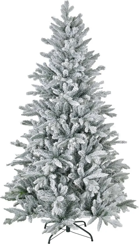 Homcom Kerstboom 180 cm met Sneeuw - Metalen standaard - Wit