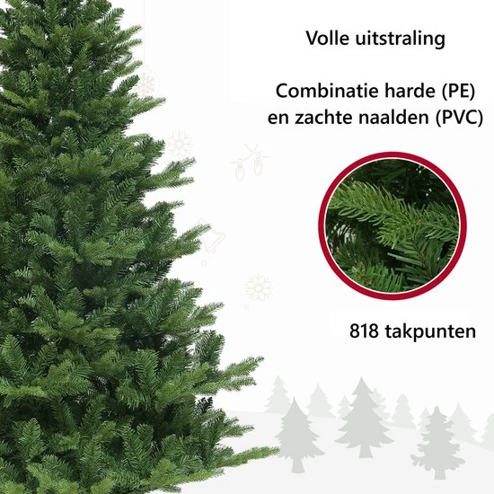 Homcom Kerstboom - natuurgetrouw - breed Ø105 x 180 cm - Groen
