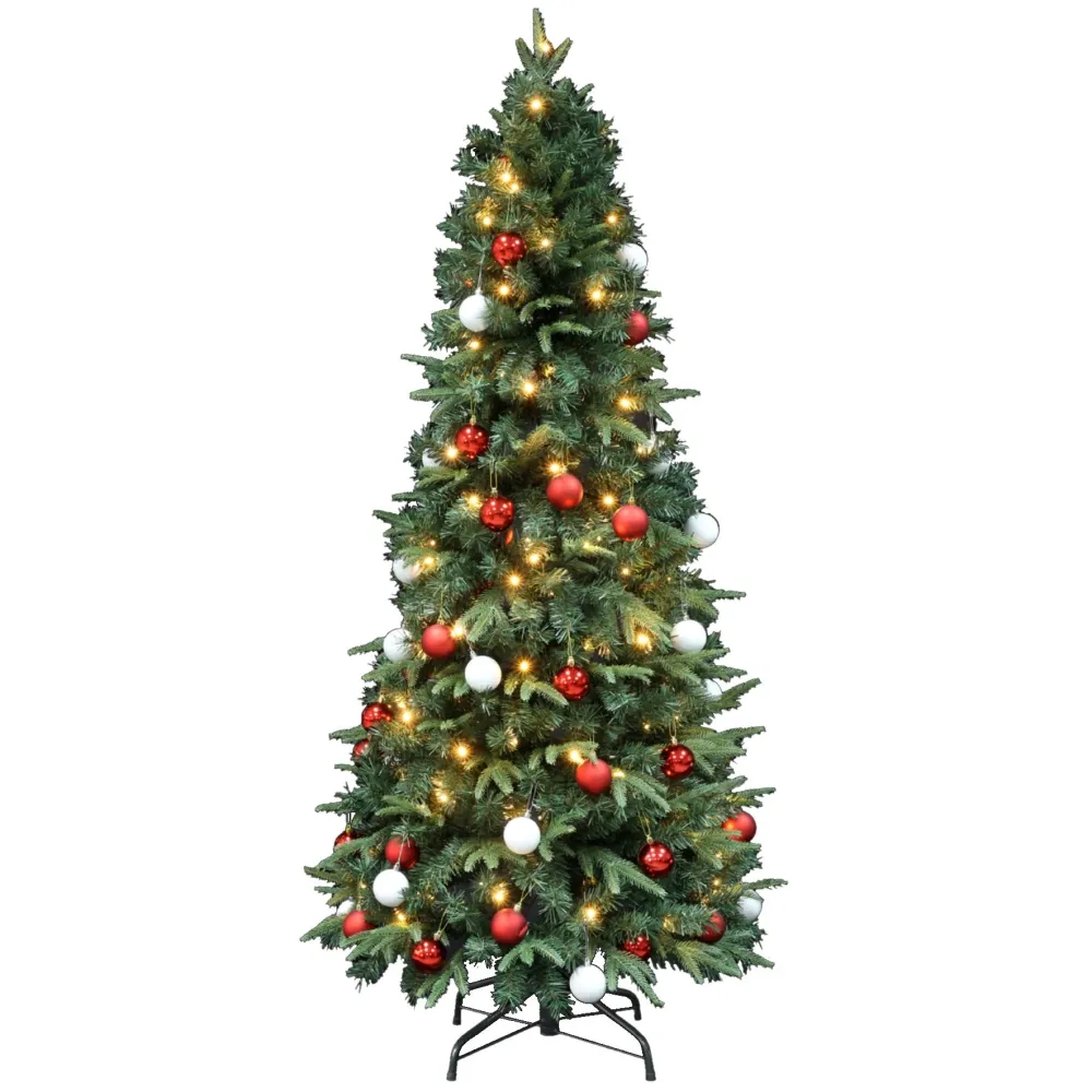 Versierde Kerstboom Easy Set Up Tree® Avik 180 cm - Kant-en-Klaar Kunstkerstboom ⌀89cm - ↕180cm