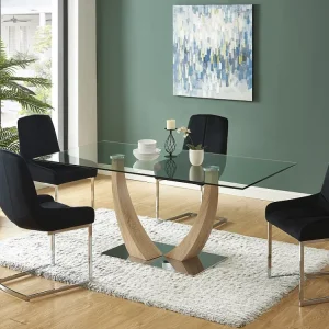 Set van 2 cantilever-stoelen van velours en verchroomd metaal - Zwart - BERLONA