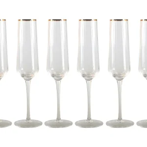 Set van 6 champagneglazen art-decostijl CELEBRATION