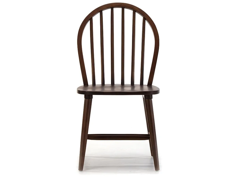 Set van 2 stoelen Clarck Kleur Walnoot, Massief Hout, 48 x 48 x 92 cm