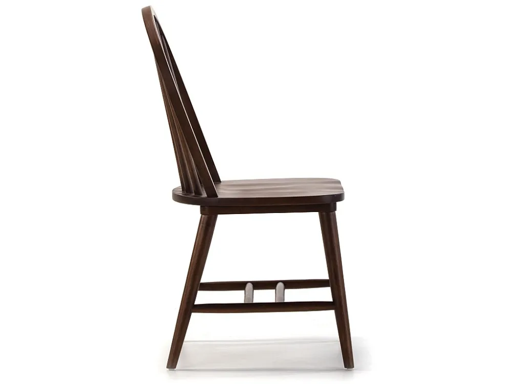 Set van 2 stoelen Clarck Kleur Walnoot, Massief Hout, 48 x 48 x 92 cm