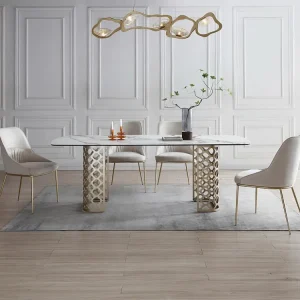 Set van 2 stoelen fluweel en goudkleurig metaal - Natuurtint - DRINKA
