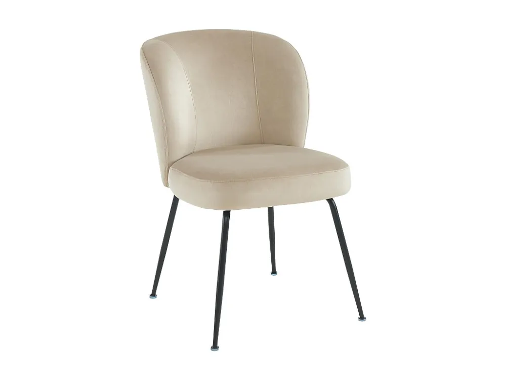 Set van 2 stoelen fluweel en metaal - Natuurtint - POLPONA van Pascal MORABITO - Koop nu