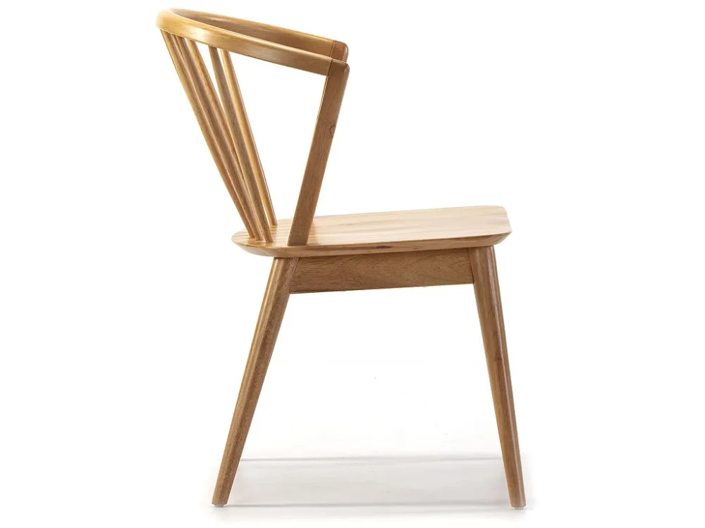 Set van 2 stoelen Mura Kleur Eiken, Massief Hout, 55 x 58,5 x 84 cm