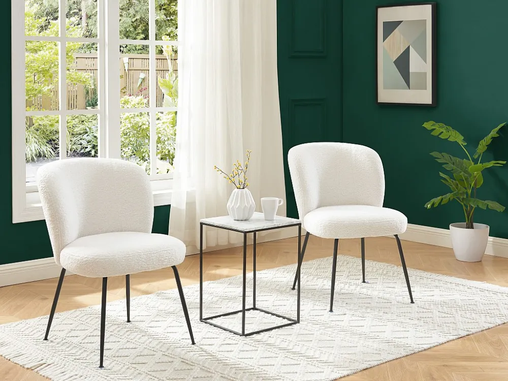 Set van 6 stoelen ribfluweel en metaal - Wit - POLPONA van Pascal MORABITO - Koop nu
