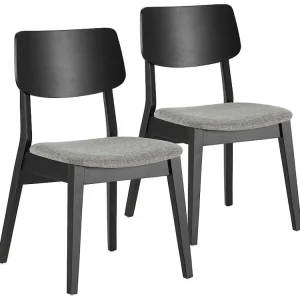 Set van 2 stoelen Susi de kleur zwart, massief hout.