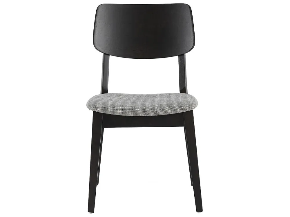 Set van 2 stoelen Susi de kleur zwart, massief hout.