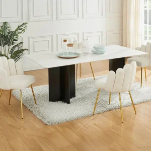 Set van 2 stoelen van boucléstof en metaal - Crèmewit - ALTINAM van Pascal MORABITO