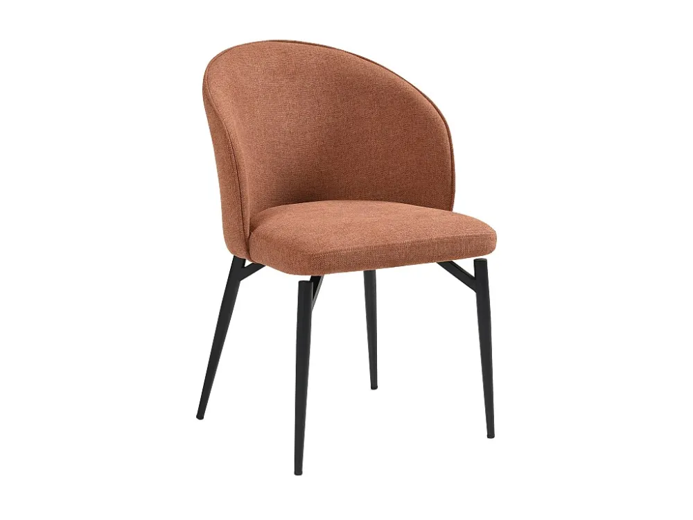 Set van 6 stoelen van stof en metaal - Terracotta - GILONA van Pascal MORABITO