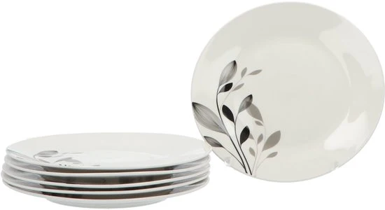 4goodz Porseleinen Servies 6 persoons 18-delig - Lelie