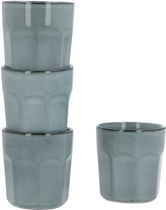4goodz set 16 delig Aardewerk - 4 persoons - Blauw