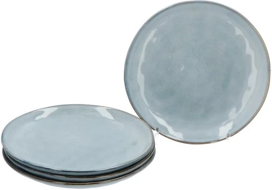 4goodz set 16 delig Aardewerk - 4 persoons - Blauw