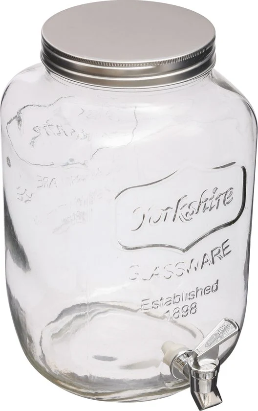 Glazen Sapkan York met tapkraan - liter - Drankkan met kraantje