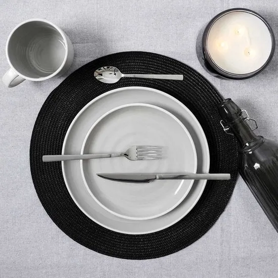 6 persoons 18-delig servies Aardewerk Bi-Color