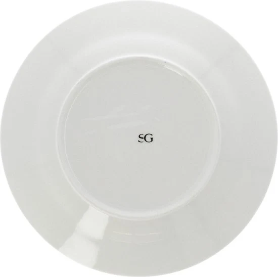 Servies Porselein 6 persoons set 18 delig Vegetal - Wit-Groen