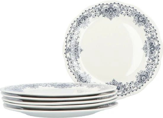 Serviesset Cottage 6 persoons - Klassiek Servies Porselein 18-delig