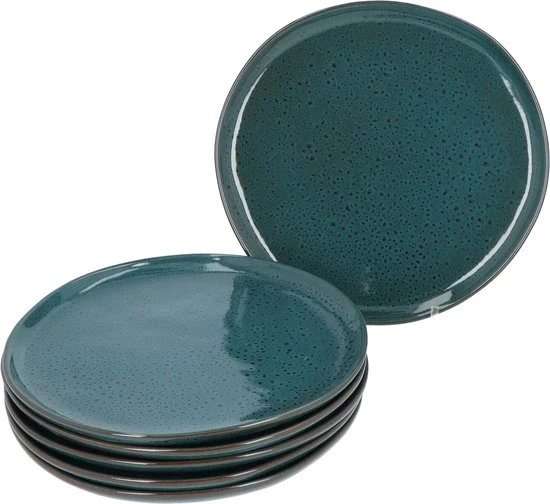 Serviesset Jade Groen - 6 persoons 18-delig - Reactive Glazing Aardewerk