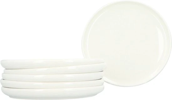 Serviesset Nora 18 delig - 6 persoons porselein servies - Wit