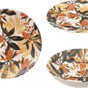 Serviesset Tropical Boudoir 6-persoons - Aardewerk servies 18 delig