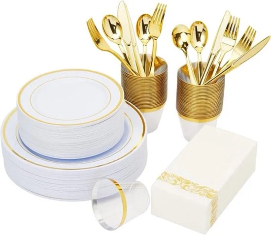 Serviesset voor 25 Personen - Servies Set - Bruiloften en Verjaardagen - Feestservies