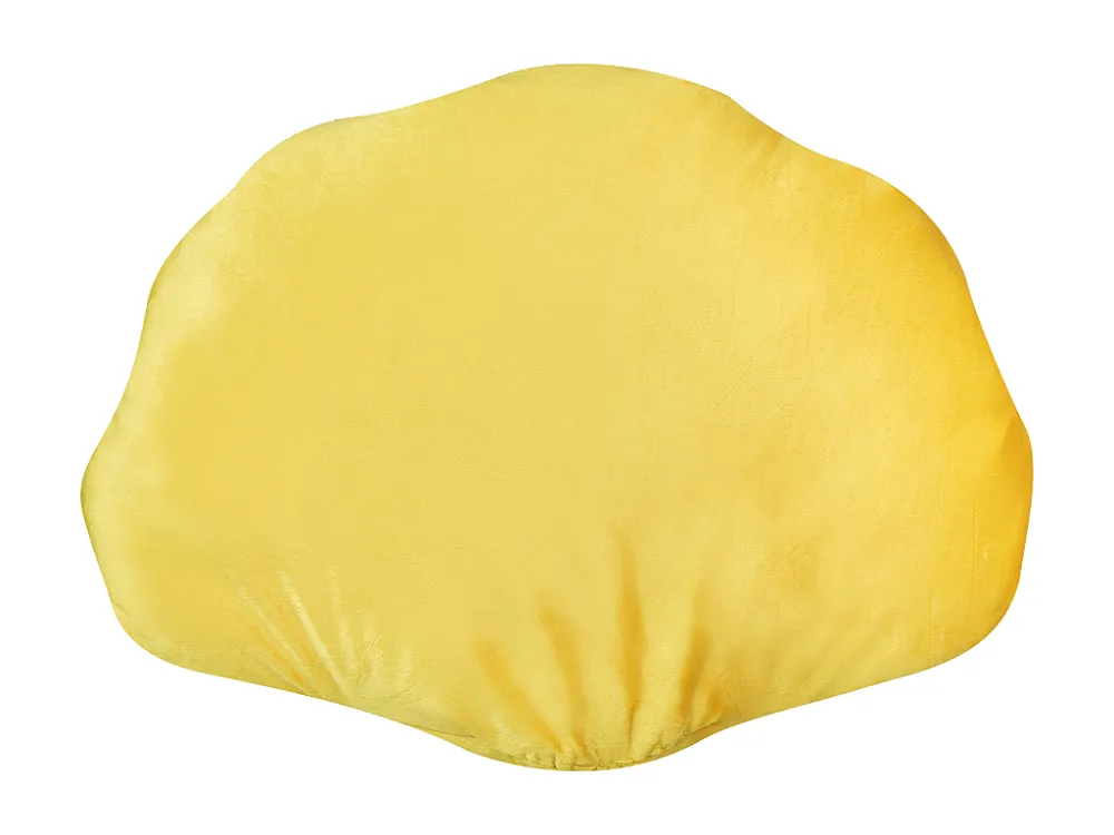 Ademend materiaal Sierkussen schelpenvorm geel 47 x 35 cm CONSOLIDA