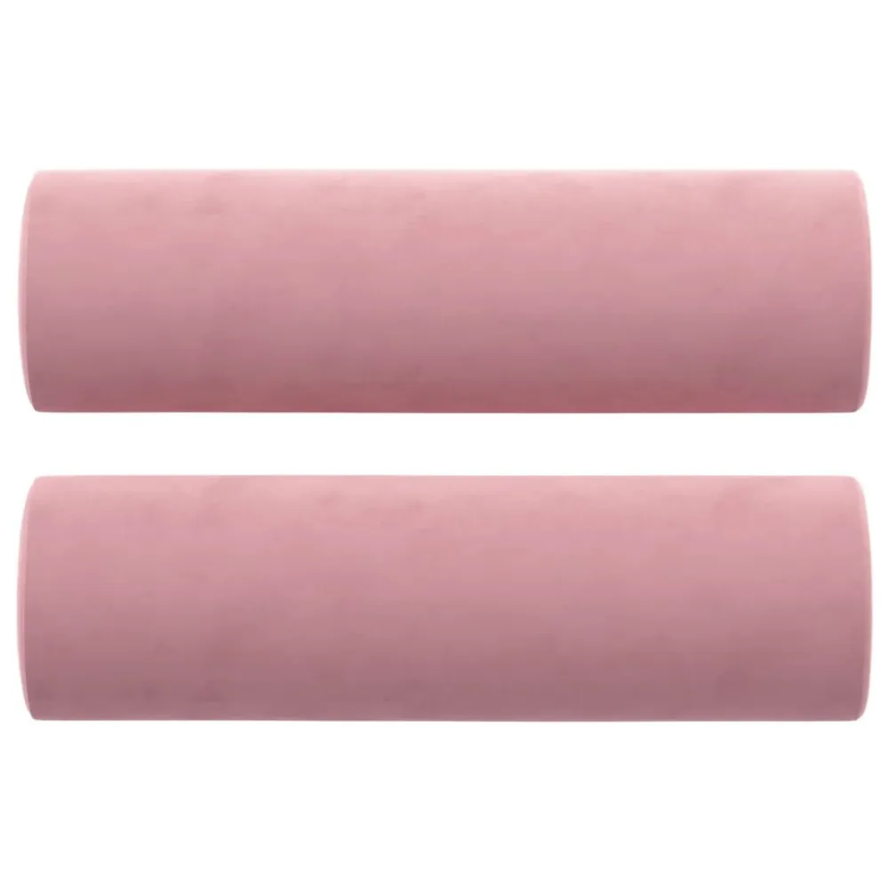 Ademend materiaal Sierkussens 2 st 15x50 cm fluweel roze