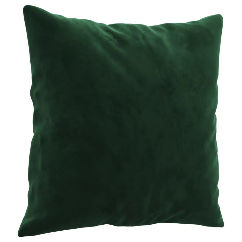 Bureaustoel Sierkussens 2 st 40x40 cm fluweel donkergroen