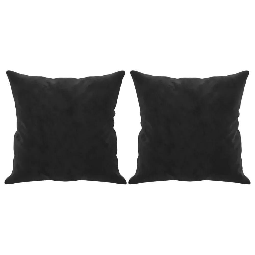 Bureaustoel Sierkussens 2 st 40x40 cm fluweel zwart