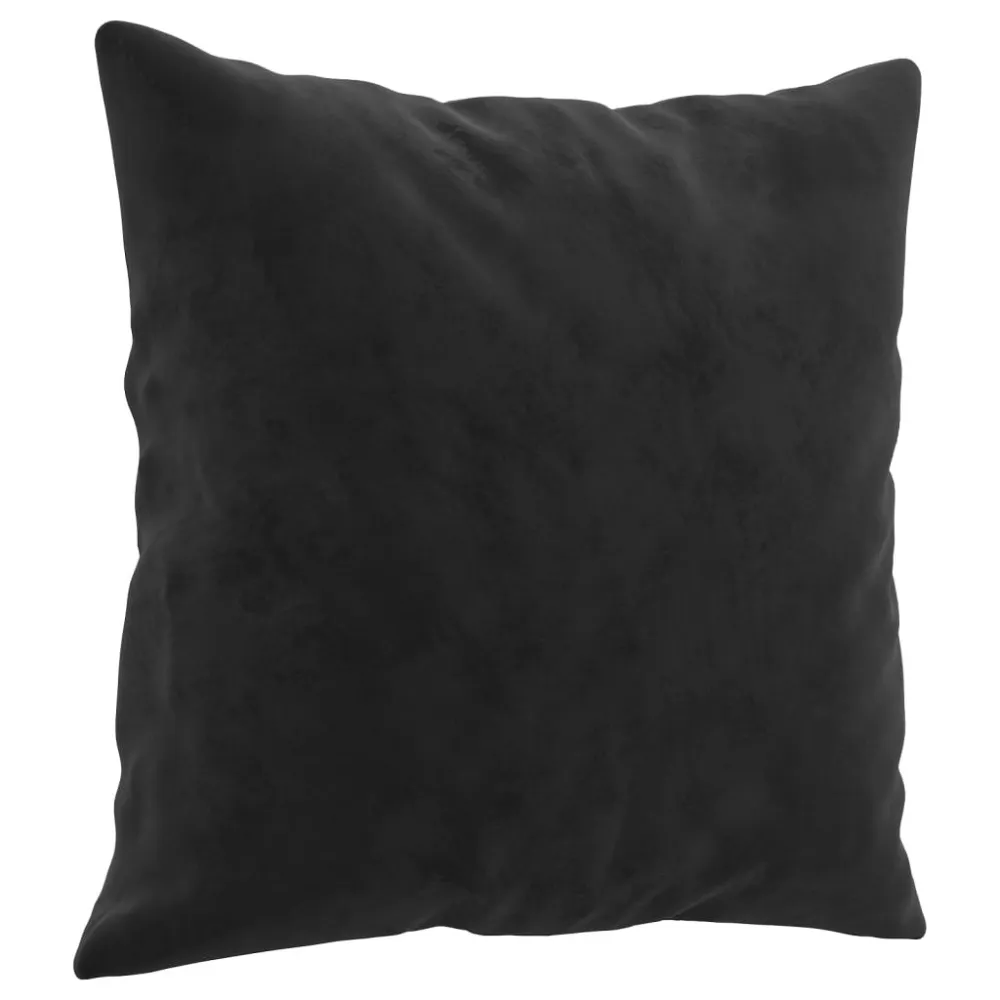 Bureaustoel Sierkussens 2 st 40x40 cm fluweel zwart